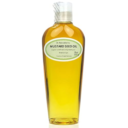 Dr Adorable - 8 oz - Mustard Seed Oil - Unrefined 100% Pure Natural Premium Organic Cold Pressed Beauty & Personal Care Dr Adorable