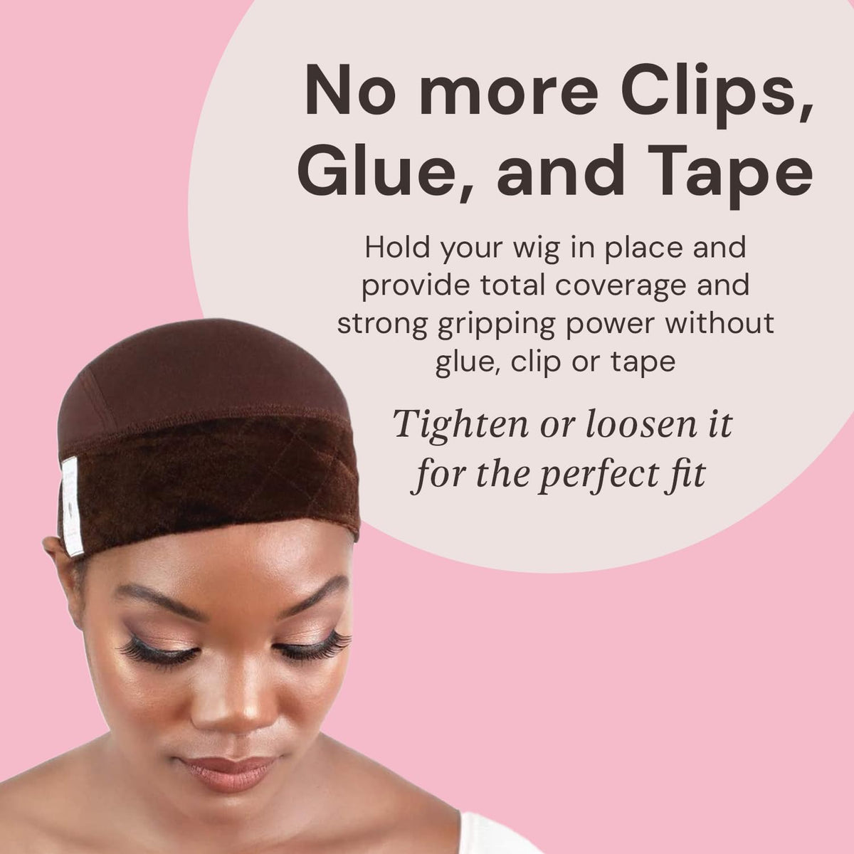 Milano Collection GripCap All in One WiGrip Comfort Band & Wig Cap in Brown