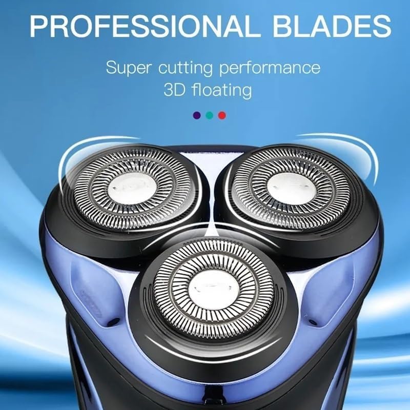 LEONYS Electric Shavers for Bald Men, 3D Floating Head Rotary Electric Shaver for Men Waterproof Beard Electric Razor Face Shaving Machine Beauty and Personal Care LEONYS