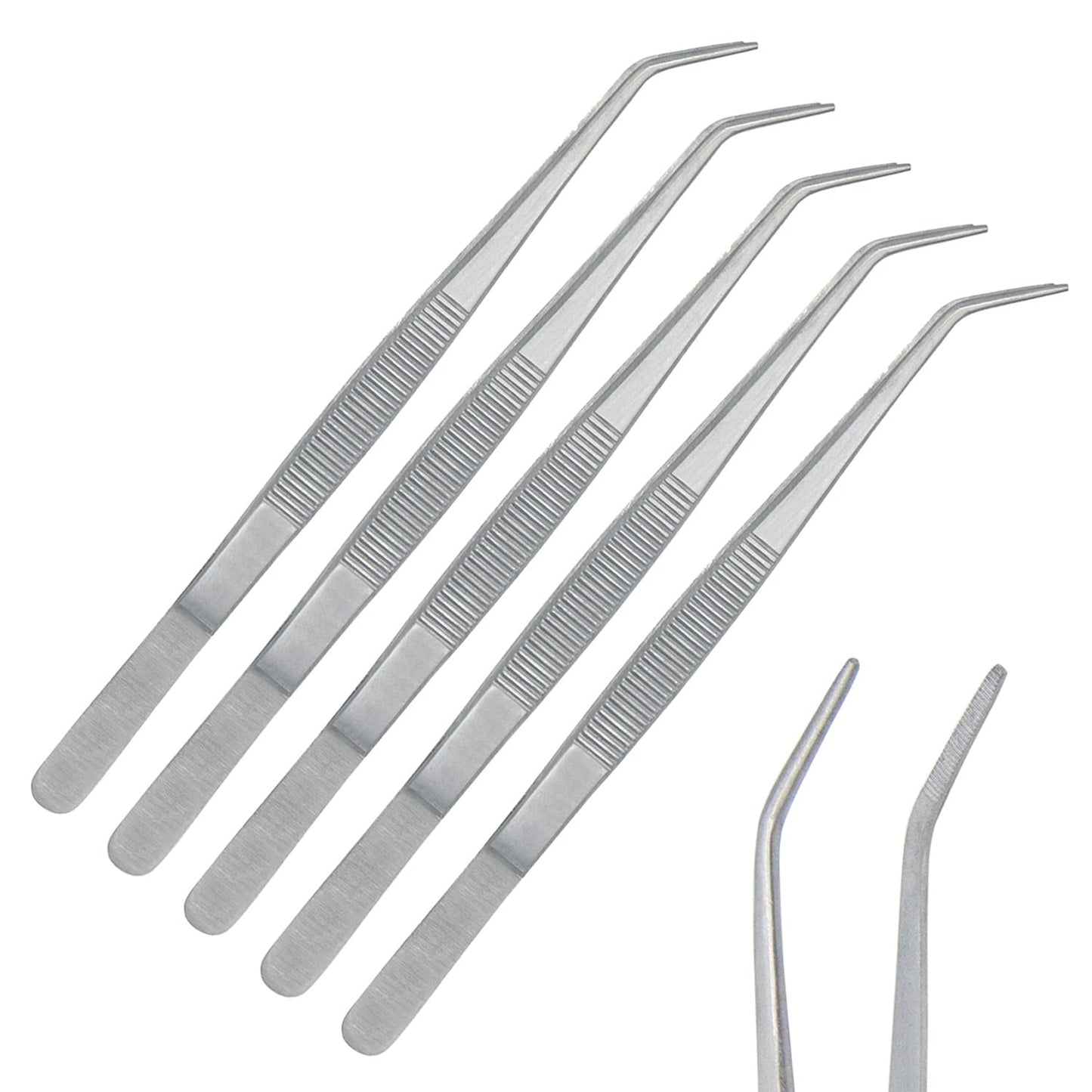 Stainless Steel Tweezers, with Curved Serrated Tip Multipurpose Tweezers Sewing Machine Tweezers Forceps for Craft Repairing (5) Beauty and Personal Care SURGICAL ONLINE