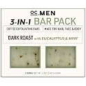 Olivia Care Coffee Exfoliating Bar Soap 3-In-1 Pack Multi Use for Hair, Face & Body 100% Natural & Organic - Infused with Eucalyptus & Mint Essential Beauty & Personal Care Olivia Care