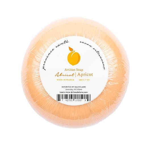 Provence Sante Luxury French Bath Bar - Moisturizing Shea Butter - Triple-milled Apricot Fragrance, 7 oz Made in France Beauty & Personal Care Provence Sante