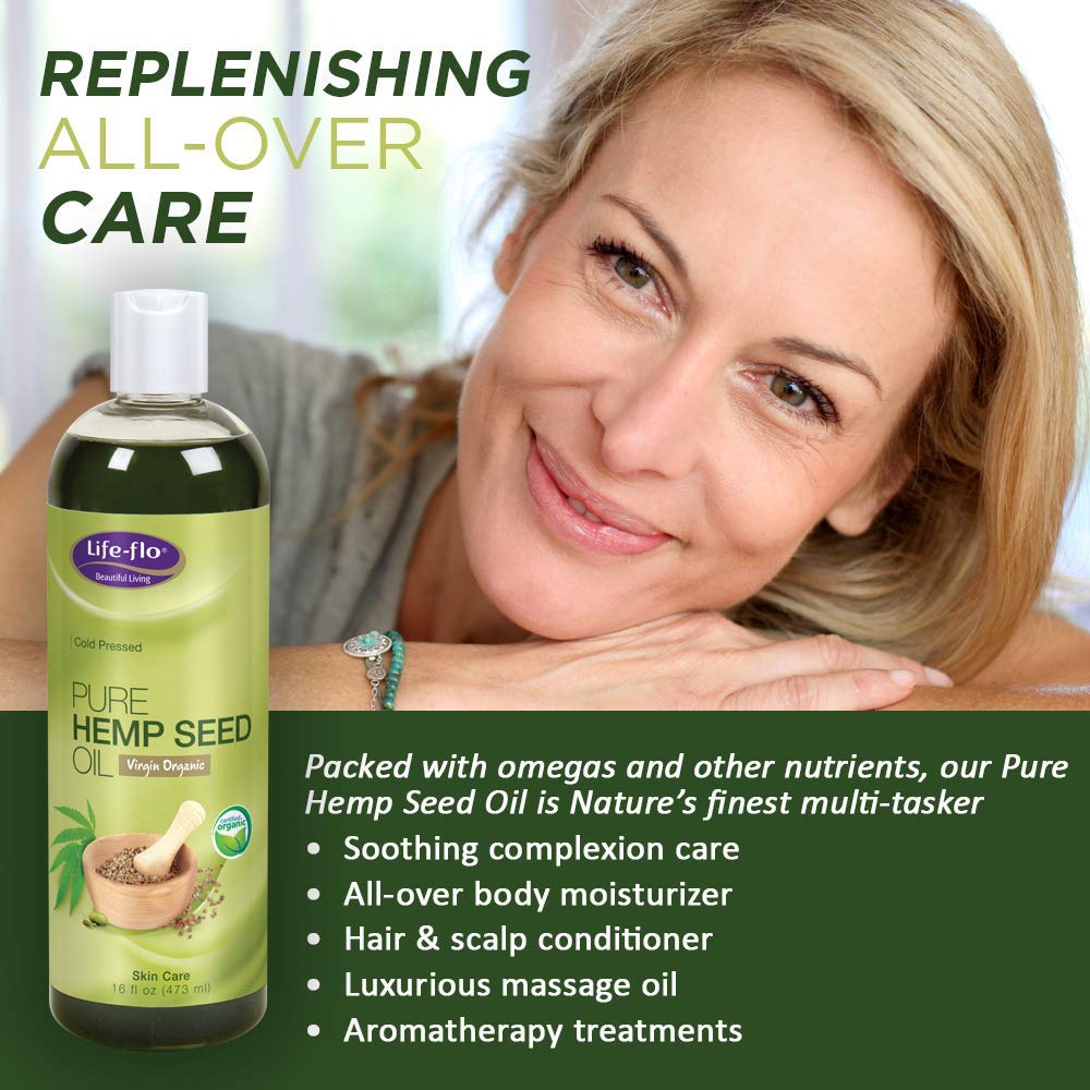 LIFE-FLO Carrier Oil 16oz (Pure Hempseed Oil) Beauty & Personal Care LIFE-FLO