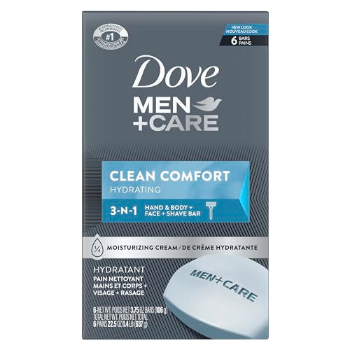 DOVE MEN + CARE Body Soap and Face Bar to Hydrate Skin Clean Comfort More Moisturizing Than Bar Soap 3.75 oz 6 Bars Beauty & Personal Care DOVE MEN + CARE