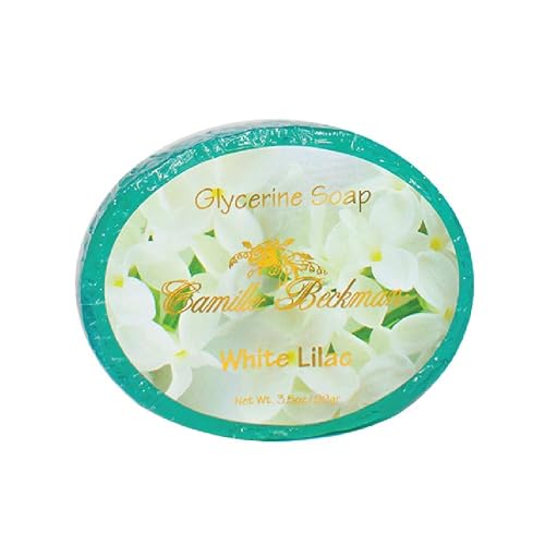 Camille Beckman White Lilac Glycerine Bar Soap for Hands, Face and Body, 3.5 Ounce Beauty & Personal Care Camille Beckman