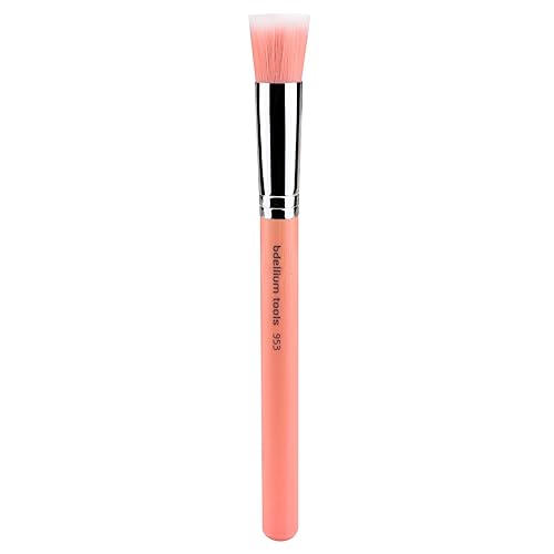 Bdellium Tools Professional Makeup Brush - Pink Bambu Series 953 Duet Fiber Foundation - With Soft Synthetic Fibers, For Precise Application Beauty & Personal Care BDELLIUM TOOLS