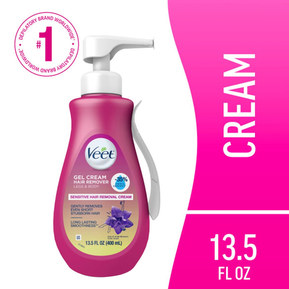 Veet Sensitive Skin Formula with Aloe Vera and Vitamin E, Dermatologically Tested Hair Removal Gel Cream 13.5 Fl Oz. for Legs & Body (5 Pack) Beauty & Personal Care Veet