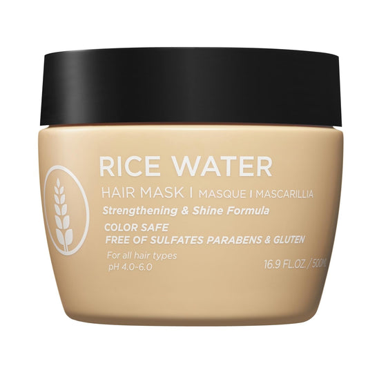 Luseta Rice Water Hair Mask Strengthening & Nourishing Revitalizes Shine for All Hair Types Hydrating & Frizz Control for Women and Men 16.9oz Beauty & Personal Care L LUSETA