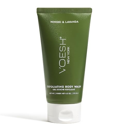 VOESH Sugar Scrub & Exfoliating Body Wash with Plant-Derived AHAs & Vegan Probiotics, K-Beauty Korean Skincare (Hinoki & Lavanda) Beauty & Personal Care VOESH