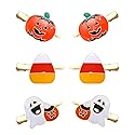 Boderier 6 Pack Halloween Hair Clips for Women Girls Halloween Headdress Candy Corn Pumpkin Ghost Hair Clips Party Costume Hair Accessories Beauty & Personal Care boderier