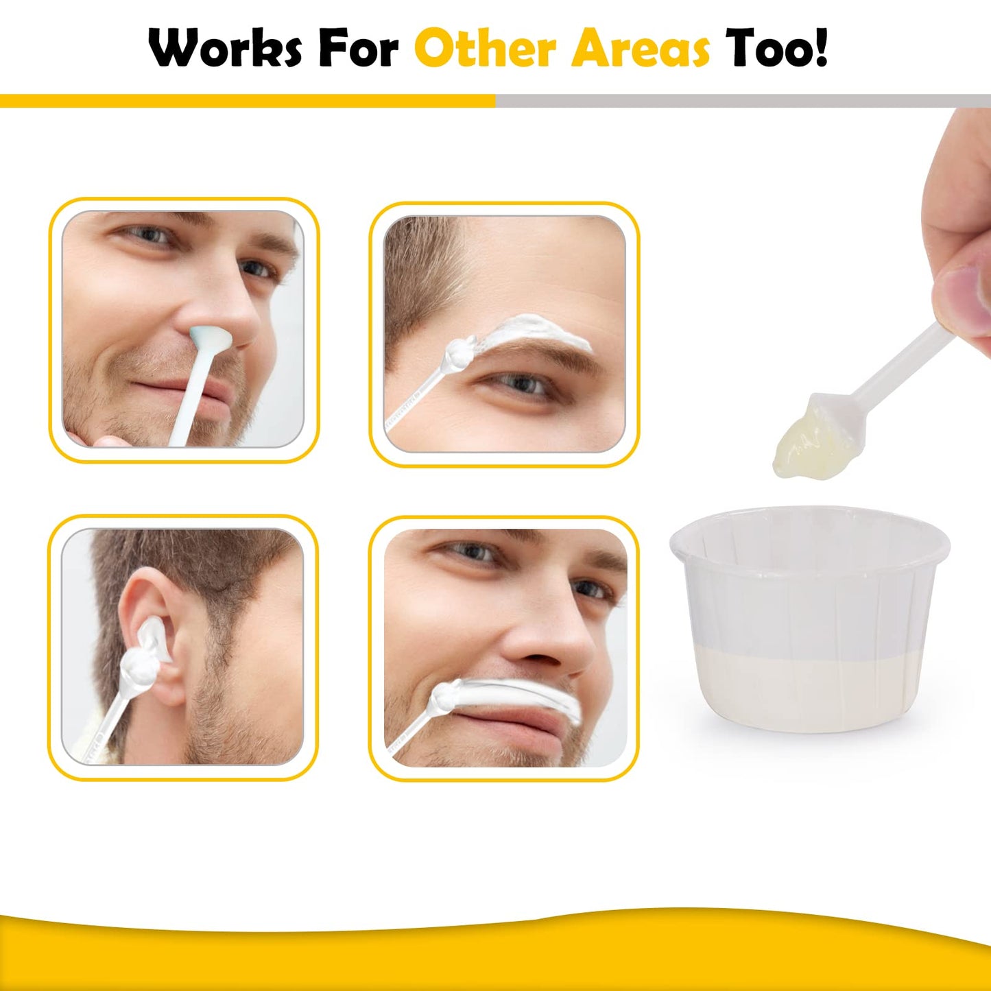 120g Wax Nose Wax Kit, Nose Hair Wax Kit with 40 Applicators, Quick & Painless Nose Waxing Kit for Men and Women, Nose Hair Remover Kits Used 20 Times Beauty and Personal Care Charmonic