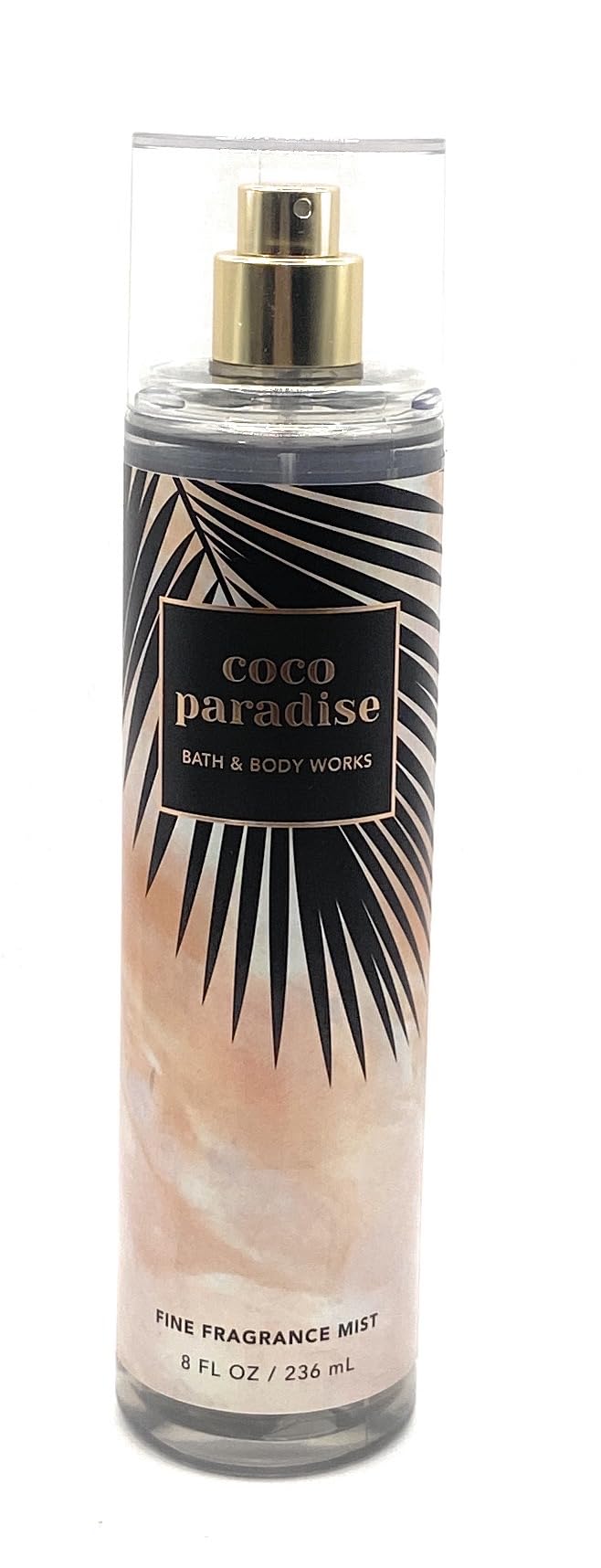 Bath and Body Works Coco Paradise Fine Fragrance Mist 8 Fluid Ounce Body Spray Black Square Logo Bottle Beauty & Personal Care Bath & Body Works