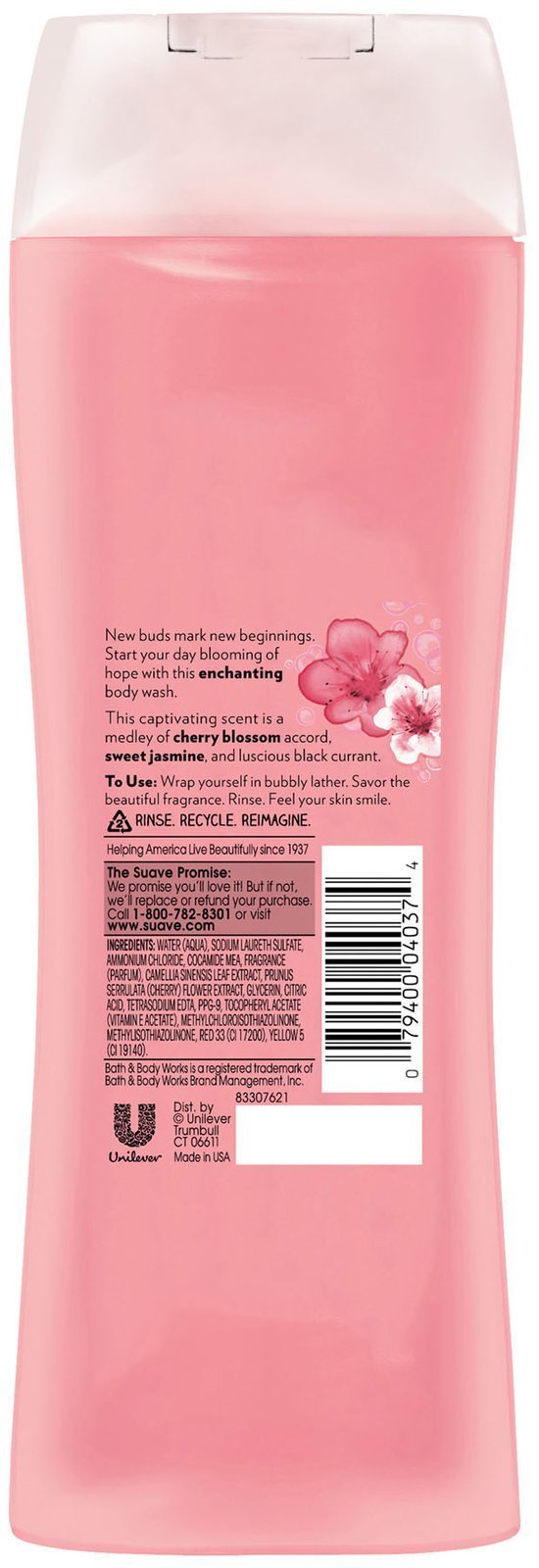 Suave, Essentials Body Wash 12oz, wild cherry blossom, 12 Fl. Oz Beauty & Personal Care Suave
