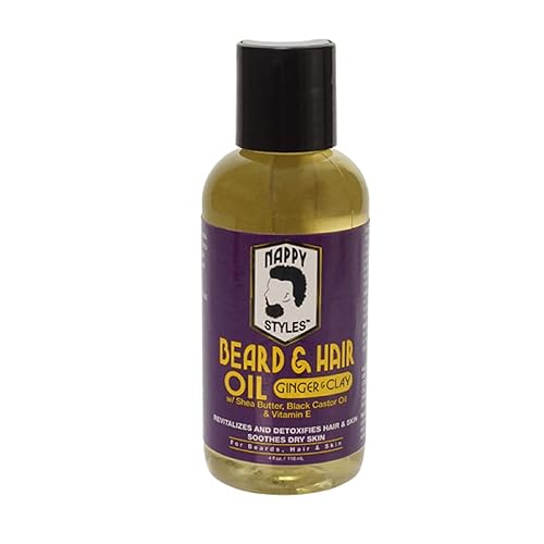 Nappy Styles Beard Oil - Ginger & Clay 4oz Beauty & Personal Care Nappy Styles