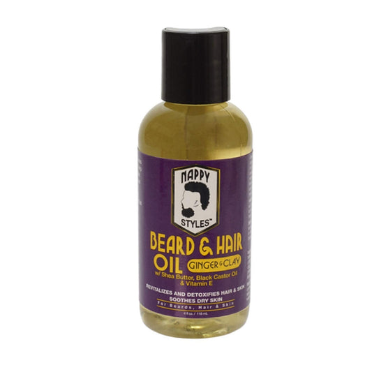Nappy Styles Beard Oil - Ginger & Clay 4oz Beauty & Personal Care Nappy Styles