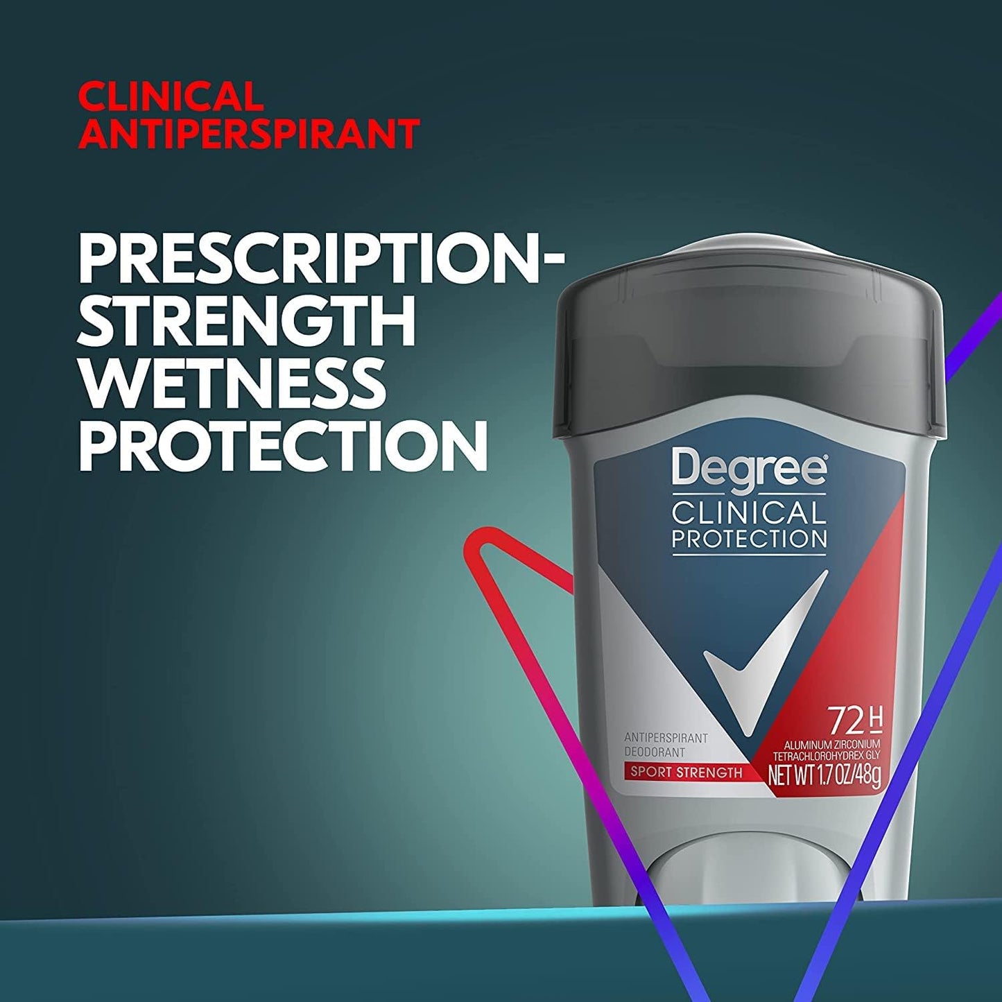 DEGREE Men Clinical Protection Sport Strength Antiperspirant & Deodorant, 1.7 Ounce, Pack of 3 (Packaging may vary) Beauty and Personal Care Degree