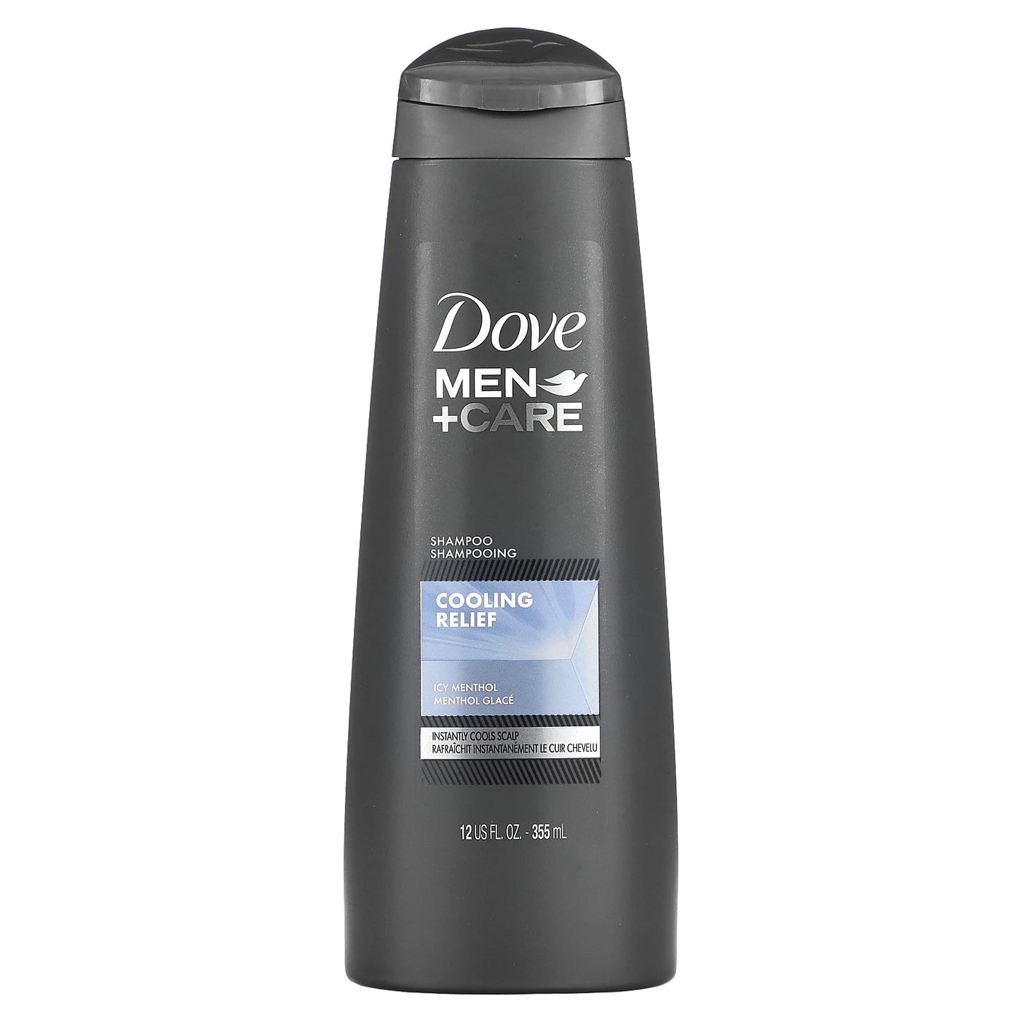 Dove Men + Care Fortifying Shampoo - Cooling Relief - With Icy Menthol - Net Wt. 12 FL OZ (355 mL) Per Bottle - One (1) Bottle Beauty & Personal Care Dove