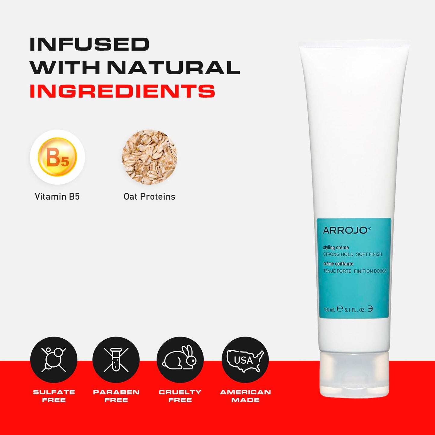 ARROJO Hair Styling Cream for Women and Men - Versatile Style Shaper Hair Smoothing Cream - Blow Dry Cream to Hold, Define & Soften your Hair - Great Beauty & Personal Care ARROJO