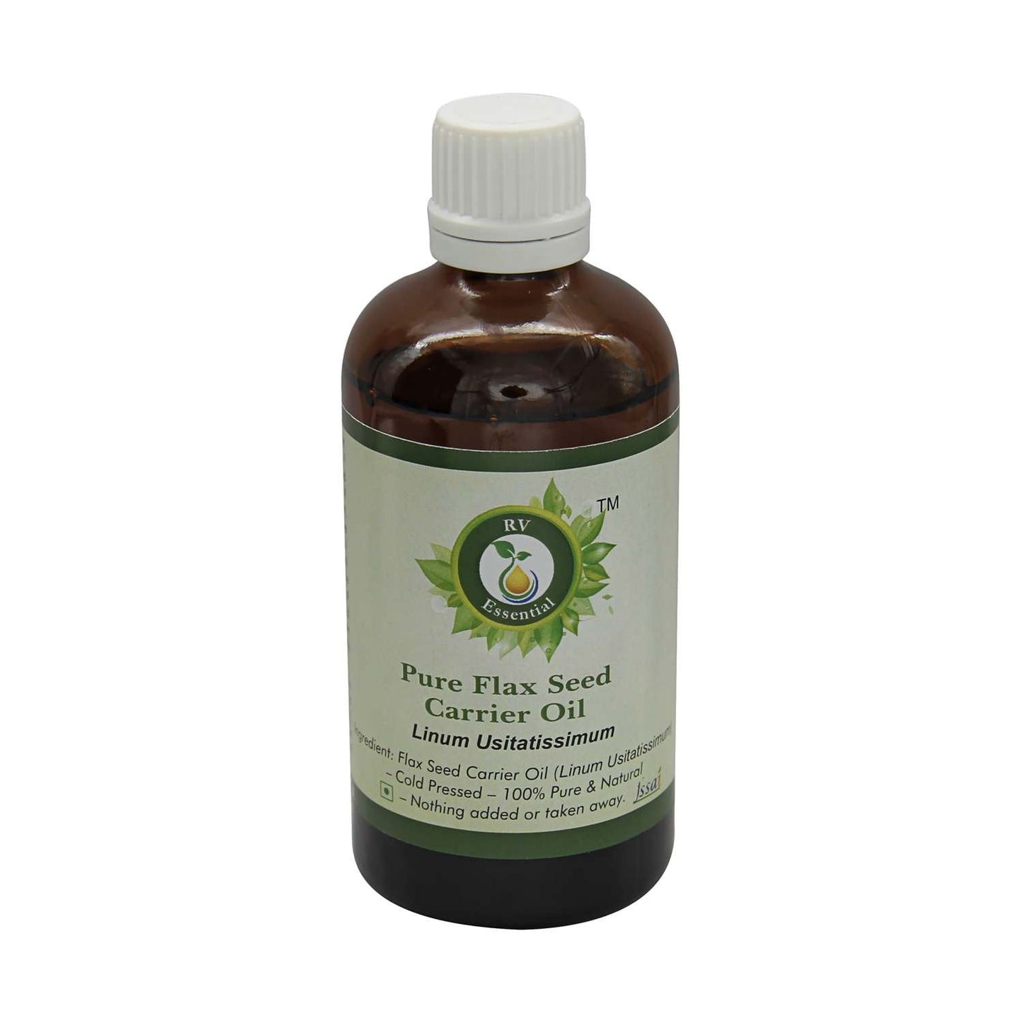 R V Essential Pure Flax Seed Carrier Oil 15ml (0.507oz)- Linum Usitatissimum (100% Pure and Natural Cold Pressed) Beauty and Personal Care R V Essential