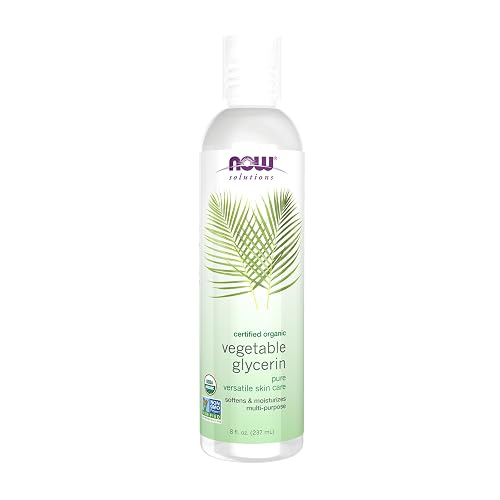 NOW Foods Solutions, Organic Vegetable Glycerin Oil, 100% Pure, Softening and Moisturizing Multi-Purpose Skin Care, 8-Ounce Beauty & Personal Care NOW Foods