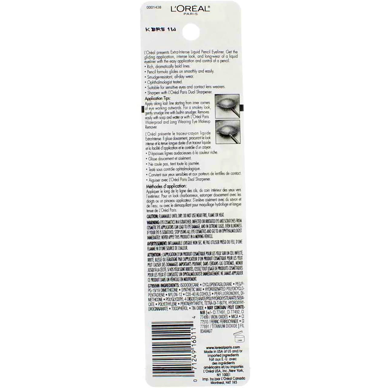 L'Oréal Paris Extra-Intense Pencil Eyeliner, 798 Black (Pack of 2) Beauty & Personal Care L'Oreal Paris