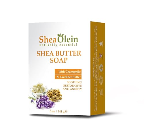 SheaOlein-Shea Butter Soap w/Chamomile & Lavender Butter. 5 oz Bar (12 Bars) Beauty & Personal Care SheaOlein Naturally Essential