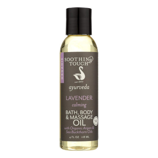 Soothing Touch Bath Body and Massage Oil - Organic - Ayurveda - Lavender - Calming - 4 Oz By Soothing Touch Beauty and Personal Care Soothing Touch