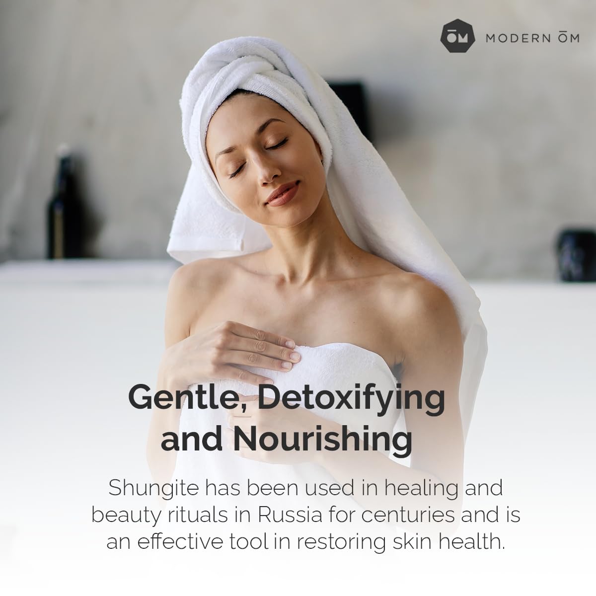 Modern ?M Shungite Recharge Body Wash with Hemp Seed Oil | All Skin Types, Organic Cleanser for Face, Hands, Body | Vegan, Non-GMO Made In USA Beauty & Personal Care Modern OM