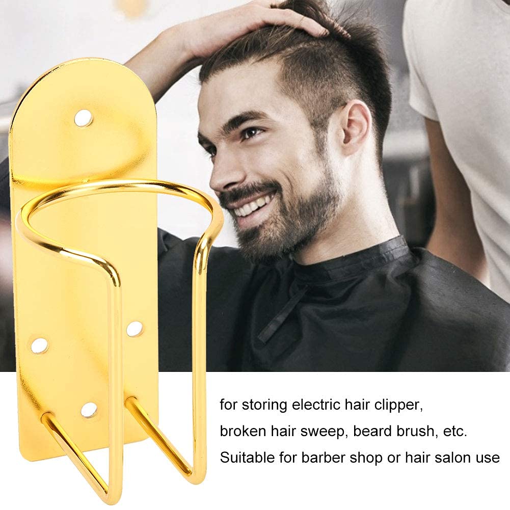Hair Clipper Holder for barbers wall mounted, Barber Station Electric Hair Trimmer Display Rack Storage Organizer,Gold Stainless Steel Frosting Beauty and Personal Care Rotekt1740
