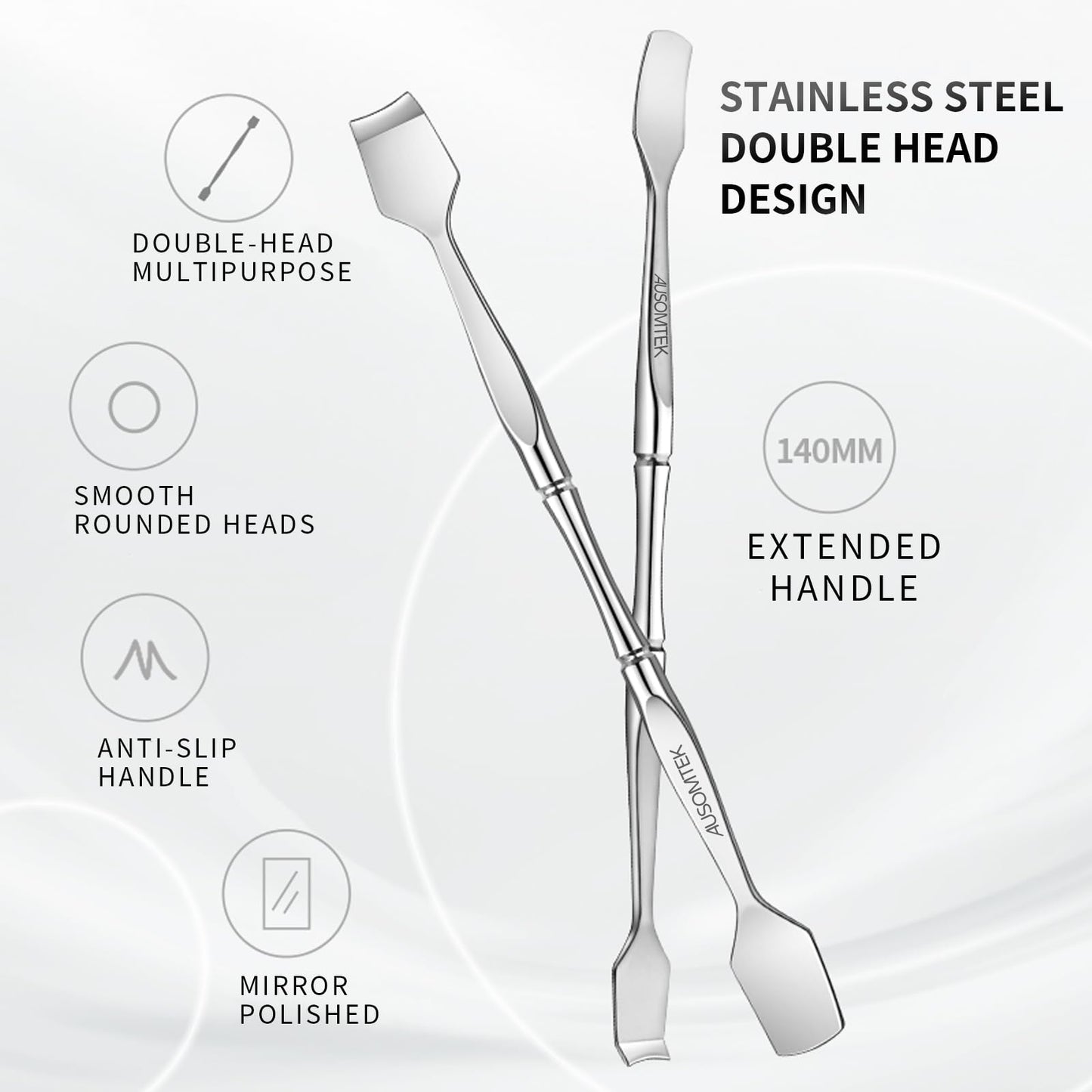AUSOMTEK Blackhead Remover Tool, Pore Cleaner & Comedone Extractor Face Spatula, Professional Stainless Steel Whitehead & Pimple Extractor Tool Beauty & Personal Care Ausomtek
