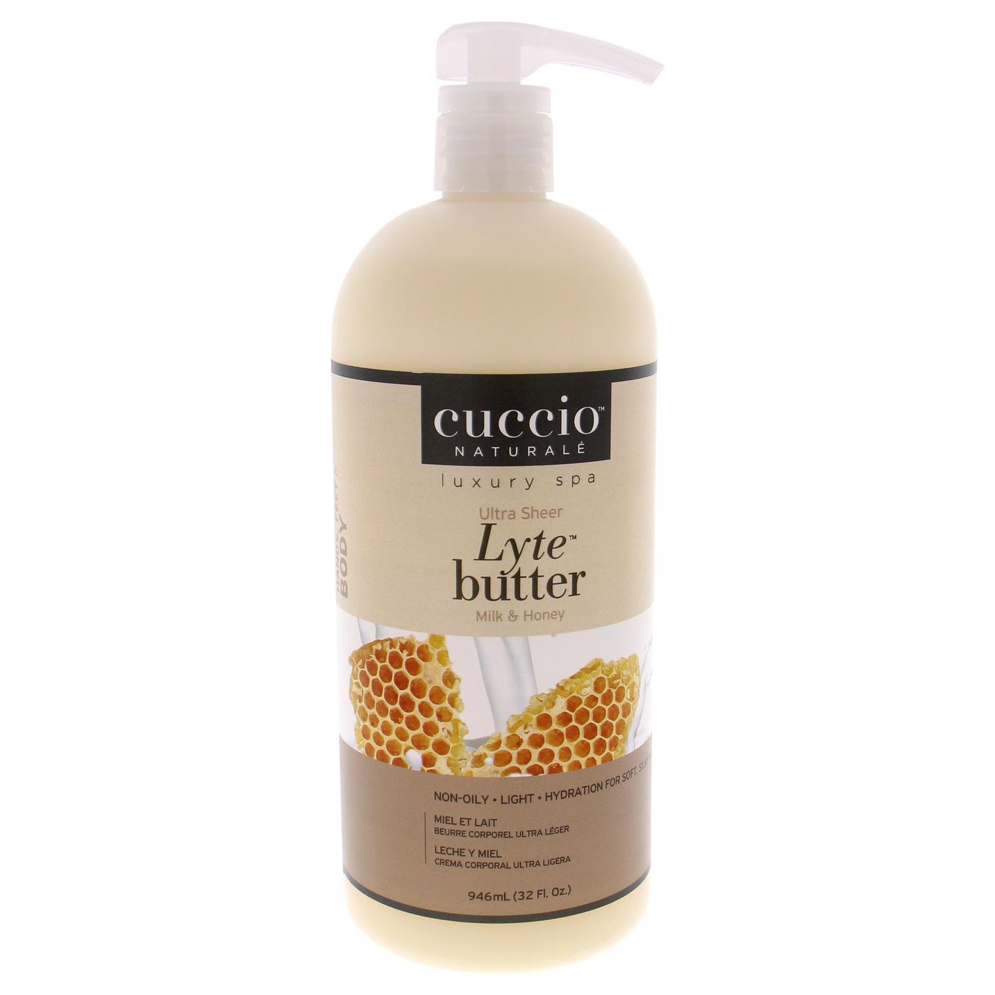 Cuccio Naturale Lyte Ultra-Sheer Body Butter - Replenishing Scented Moisturizer Cream - Deep Hydration To Repair Dry Skin - All Natural, Cruelty-Free Beauty & Personal Care Cuccio
