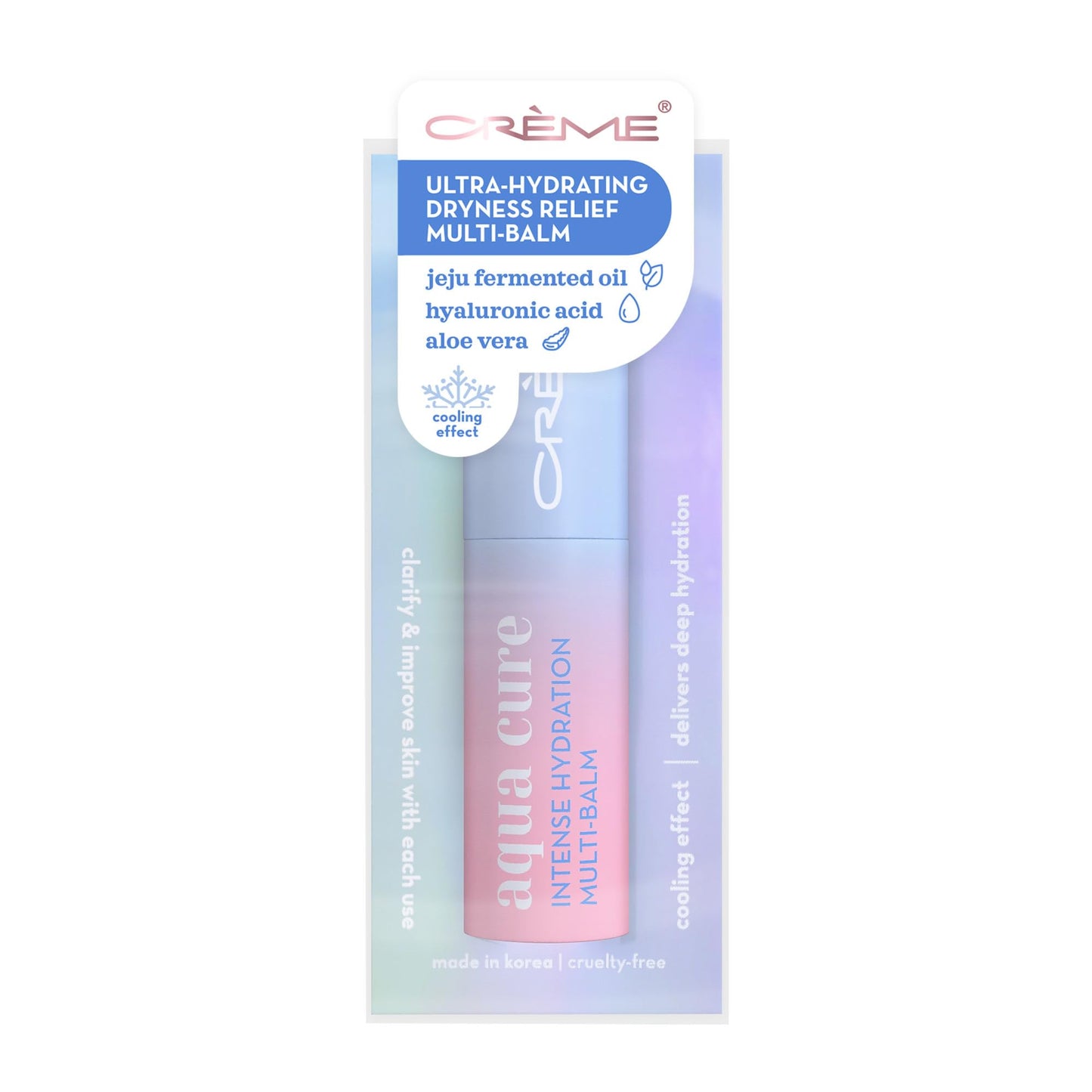 The Crème Shop AQUA CURE Intense Hydration Multi-Balm - - Makeup Primer, Moisturizer & Lip Balm - Made in Korea - Hydrating Multi-Use Stick Beauty & Personal Care The Crème Shop