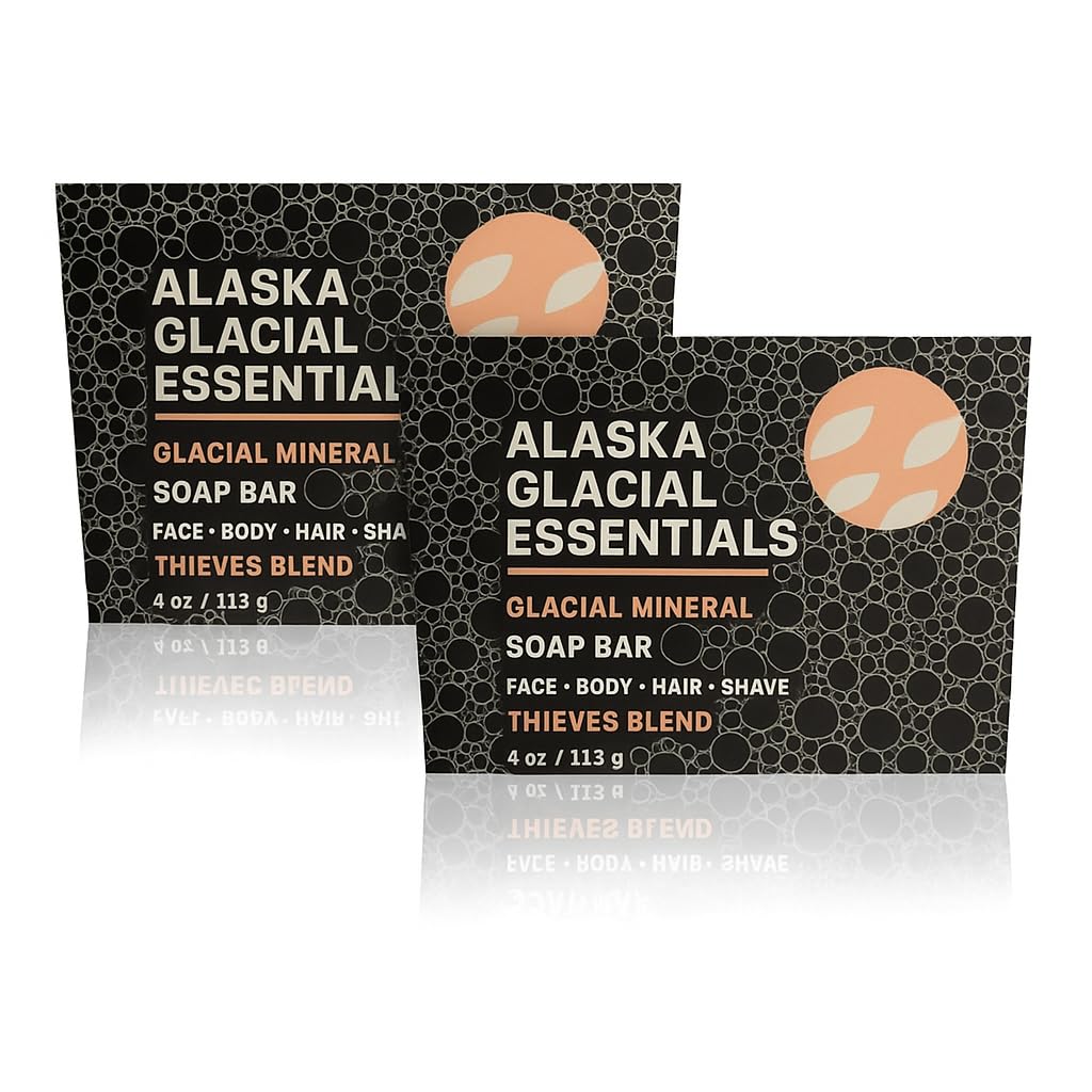 Alaska Glacial Mineral Clay Bar Soap for Men & Women, Goat Milk Natural Soap Bar, Face Body Shampoo Shave Soap, Body Soap Bars for Sensitive Skin Beauty & Personal Care Alaska Glacial Essentials