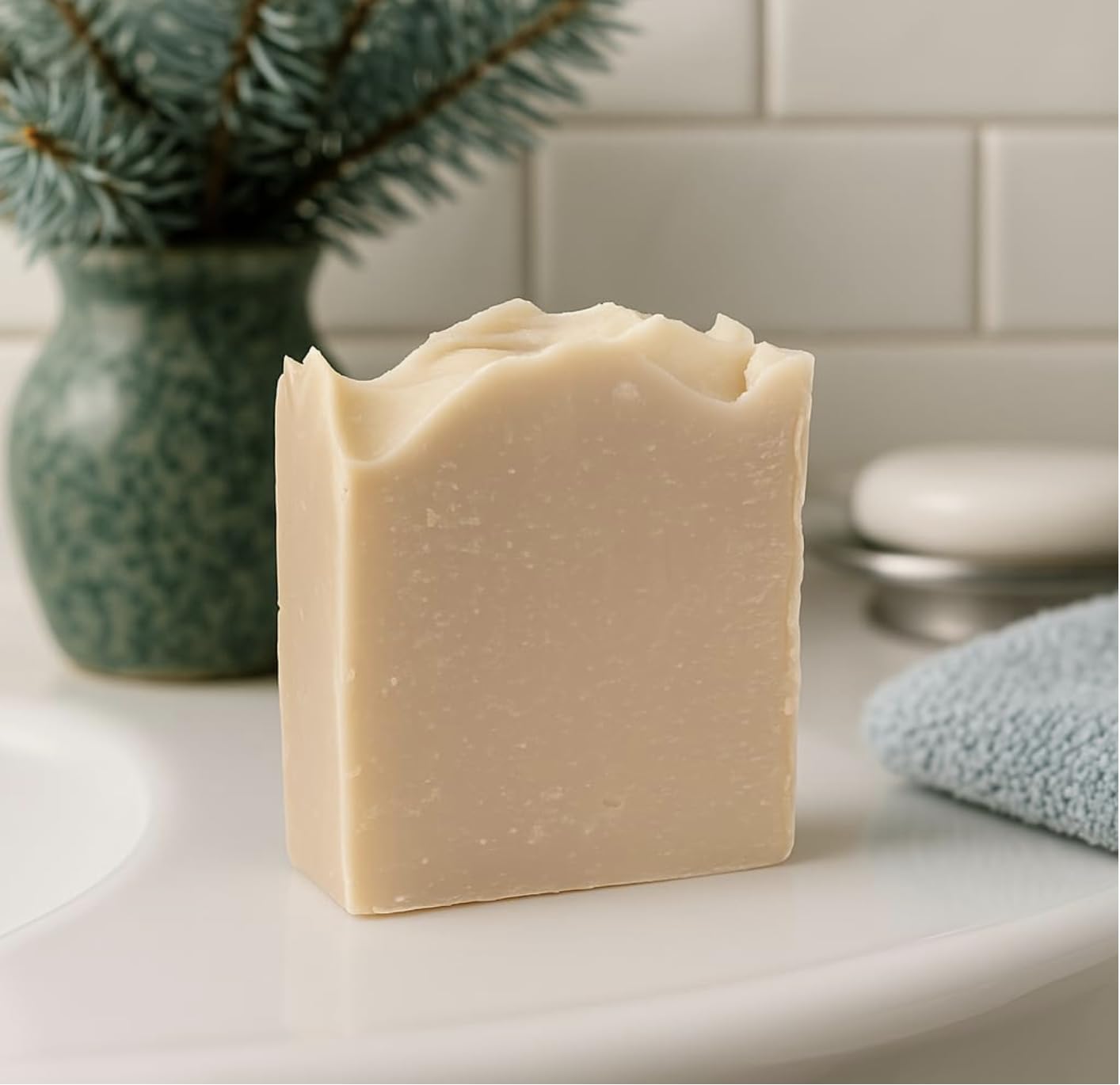 Natural Blue Spruce Soap Bar by Fairy Greens Lavender Farm in Ellicott City, Maryland - All natural - Cold process soap Beauty and Personal Care Fairy Greens
