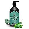 Striking Viking Beard Wash (17 oz) With Natural Peppermint & Eucalyptus Scent - Paraben & Sulfate-Free Deep Cleansing Shampoo For Beard Care Beauty & Personal Care Striking Viking