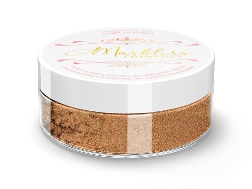 MARBLERS Fine Natural Mica Powder [Bronze] 0.11oz (3g) | Highly Pigmented | Non-Toxic, Vegan, Cruelty-Free | Eyeshadow, Body Butter, Nail Polish, Nail Beauty & Personal Care MARBLERS