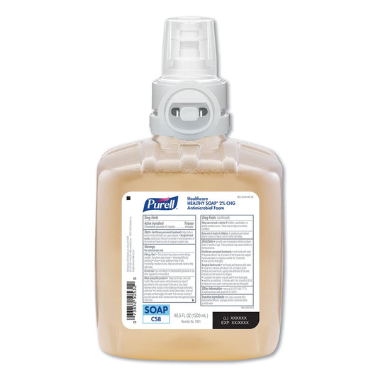 Purell CS8 Antimicrobial Foam Soap Refill, 2ct x 1200 mL, 7881-02