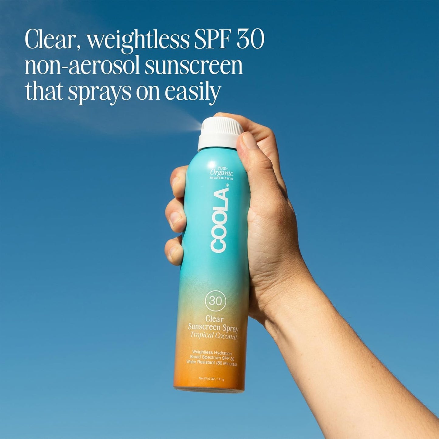 COOLA Organic Sunscreen SPF 30 Sunblock Spray, Dermatologist Tested Skin Care for Daily Protection, Vegan and Gluten Free, Tropical Coconut, 6 Fl Oz Beauty & Personal Care COOLA