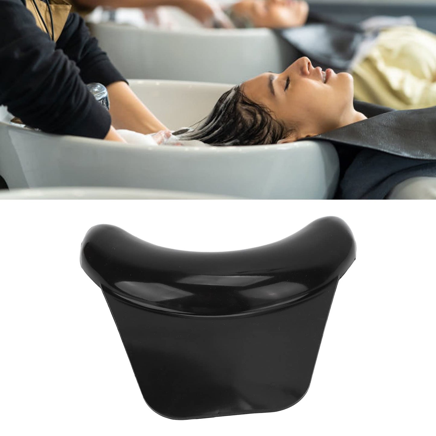 Shampoo Bowl Gel Neck Rest, Salon Spa Silicone Shampoo Bowl Hair Washing Pillow Basin Tool, Support Anti Slip Suction Cup Design for Home Salon Beauty and Personal Care Brrnoo