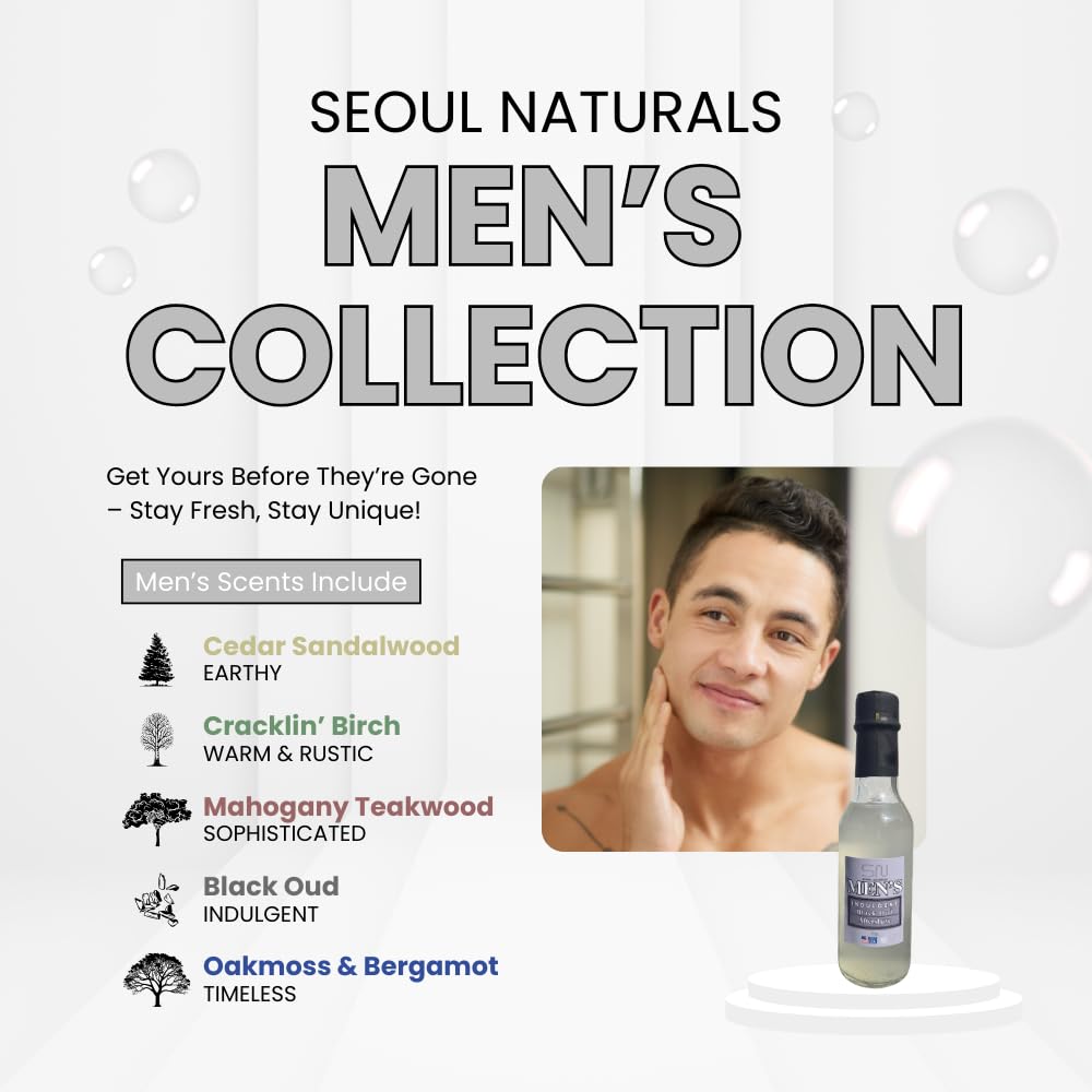 Seoul Naturals Men's Sophisticated Mahogany Teakwood Aftershave, alcohol free, k beauty, 4 oz Beauty and Personal Care Seoul Naturals