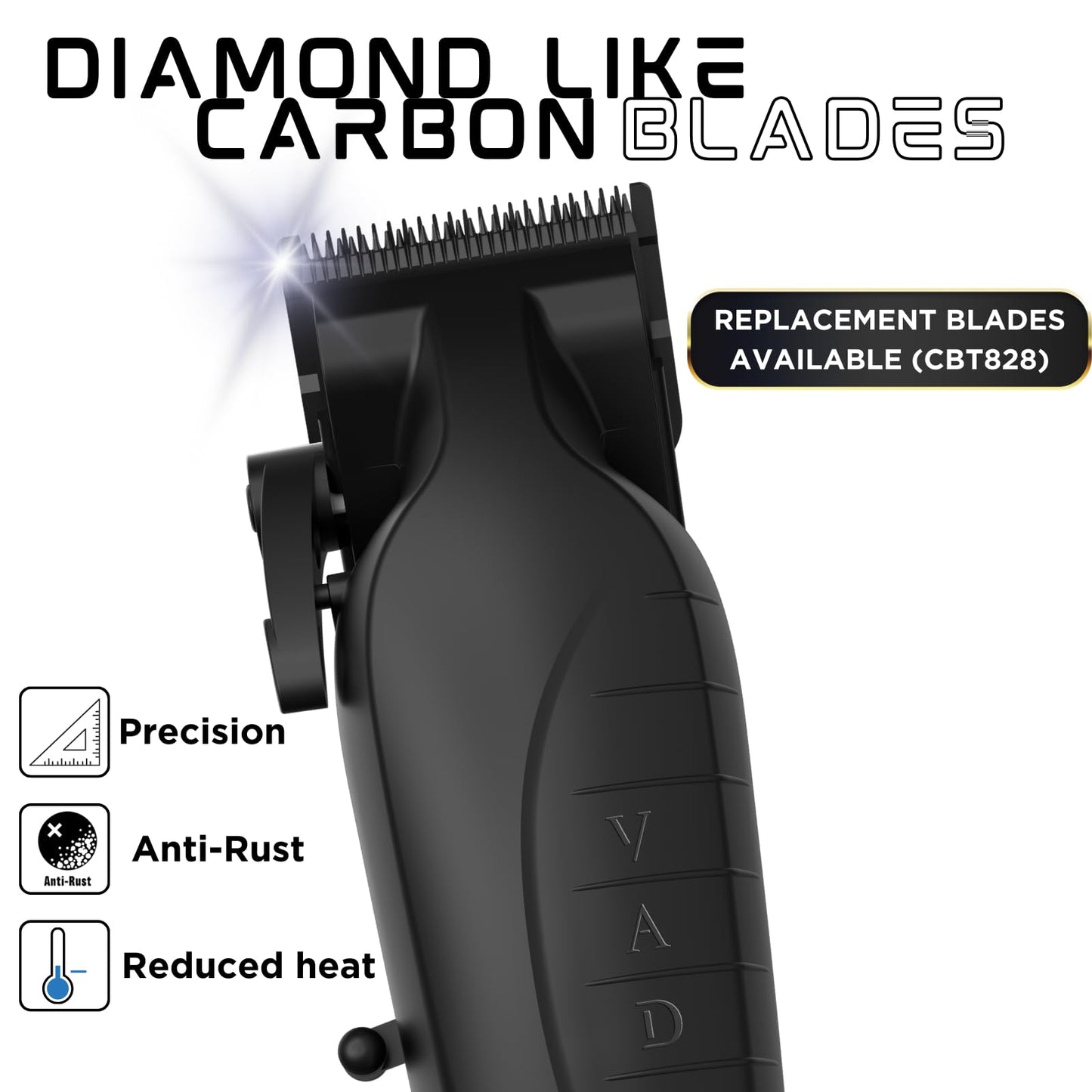 Supreme Trimmer Vader Clipper with DLC Taper Blade STC5098 - 210 Min Run Time 7500 RPM Hair Trimmer - Professional Brushless Motor Barber Clipper Beauty and Personal Care Supreme Trimmer