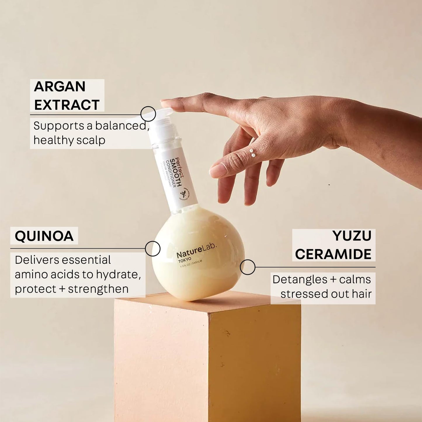 NatureLab.TOKYO Perfect Smooth Conditioner: Lightweight Moisturizing Conditioner for Smoother Frizz-Free Hair I 11.5 FL OZ / 340ml Beauty & Personal Care NATURELAB. TOKYO