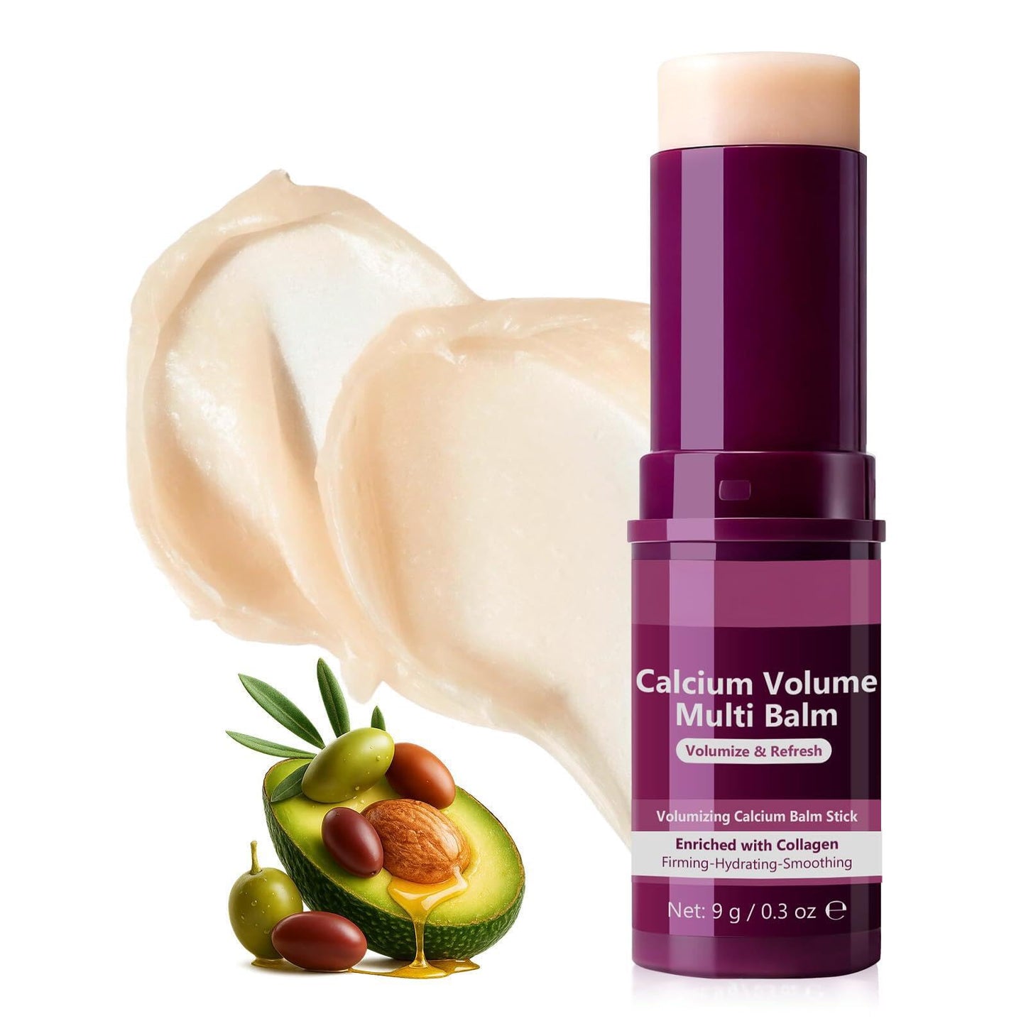 Feeliville Calcium Volume Multi Balm, Anti Wrinkle Calcium Balm, Anti-aging, Sagging, Wrinkles Hydrating, Almond & Vitamin E for Lip Balm Eye Cream Beauty and Personal Care Feeliville