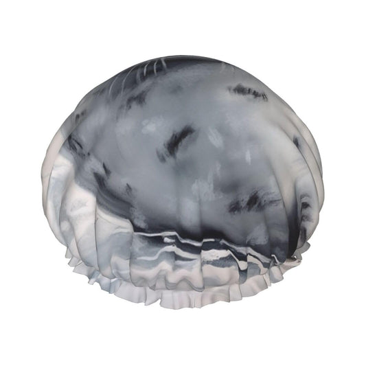 Harp Seal Painting Shower Cap for Women Men Large Reusable Shower Bonnet Double-Layer Waterproof Bath Caps Elastic Band Hair Hat for All Hairstyles Beauty and Personal Care BWLHJKE