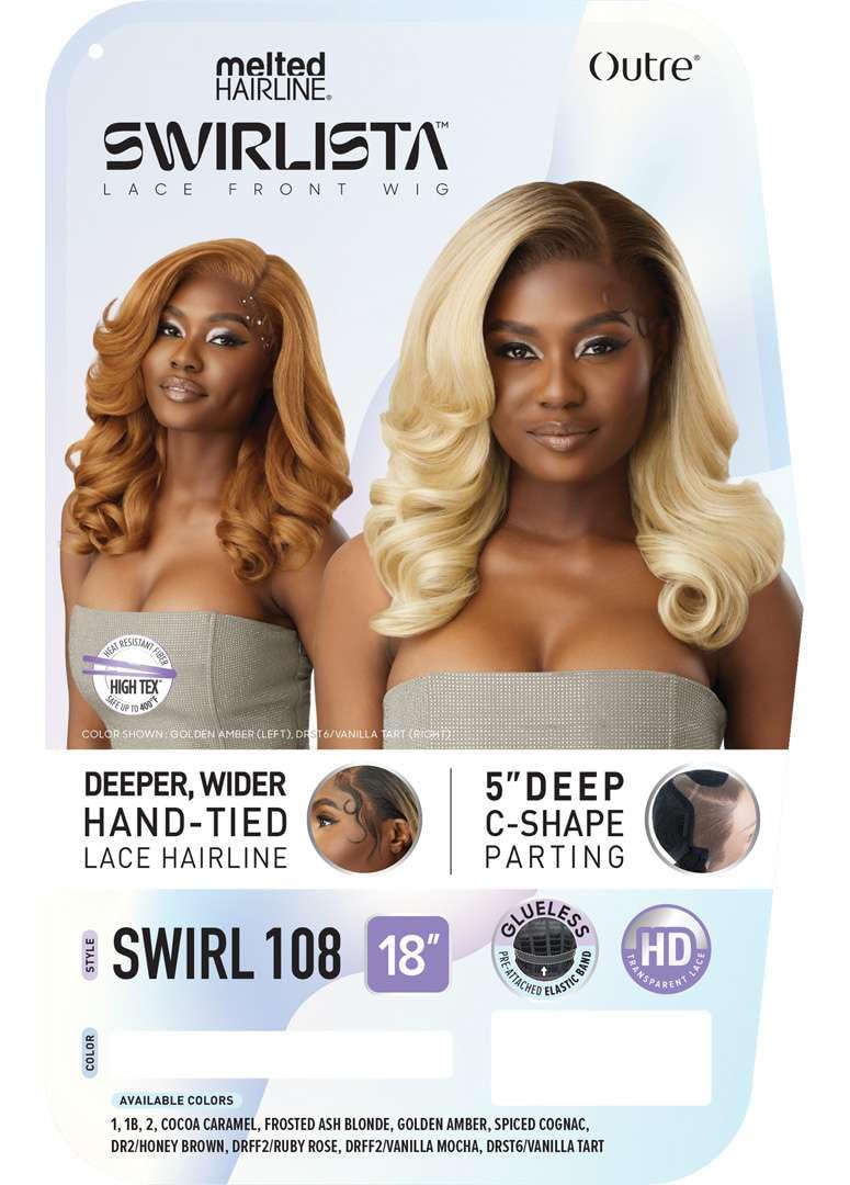 Outre Lace Front Wig - Melted Hairline - Swirlista - Swirl 108 (COCOA CARAMEL)