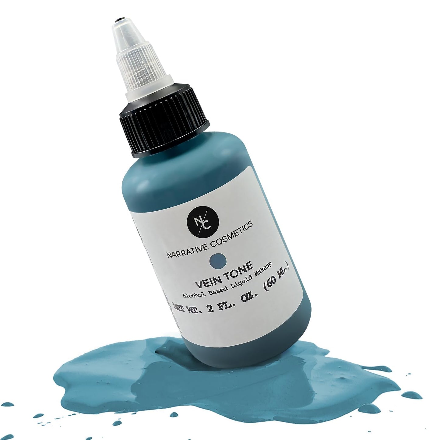Narrative Cosmetics Flesh Tone Alcohol Airbrush Paints - 2 fl oz, Skin Safe, Quick Dry, Waterproof, Sweatproof, Transferproof Liquid Makeup for Tattoo Beauty & Personal Care Narrative Cosmetics