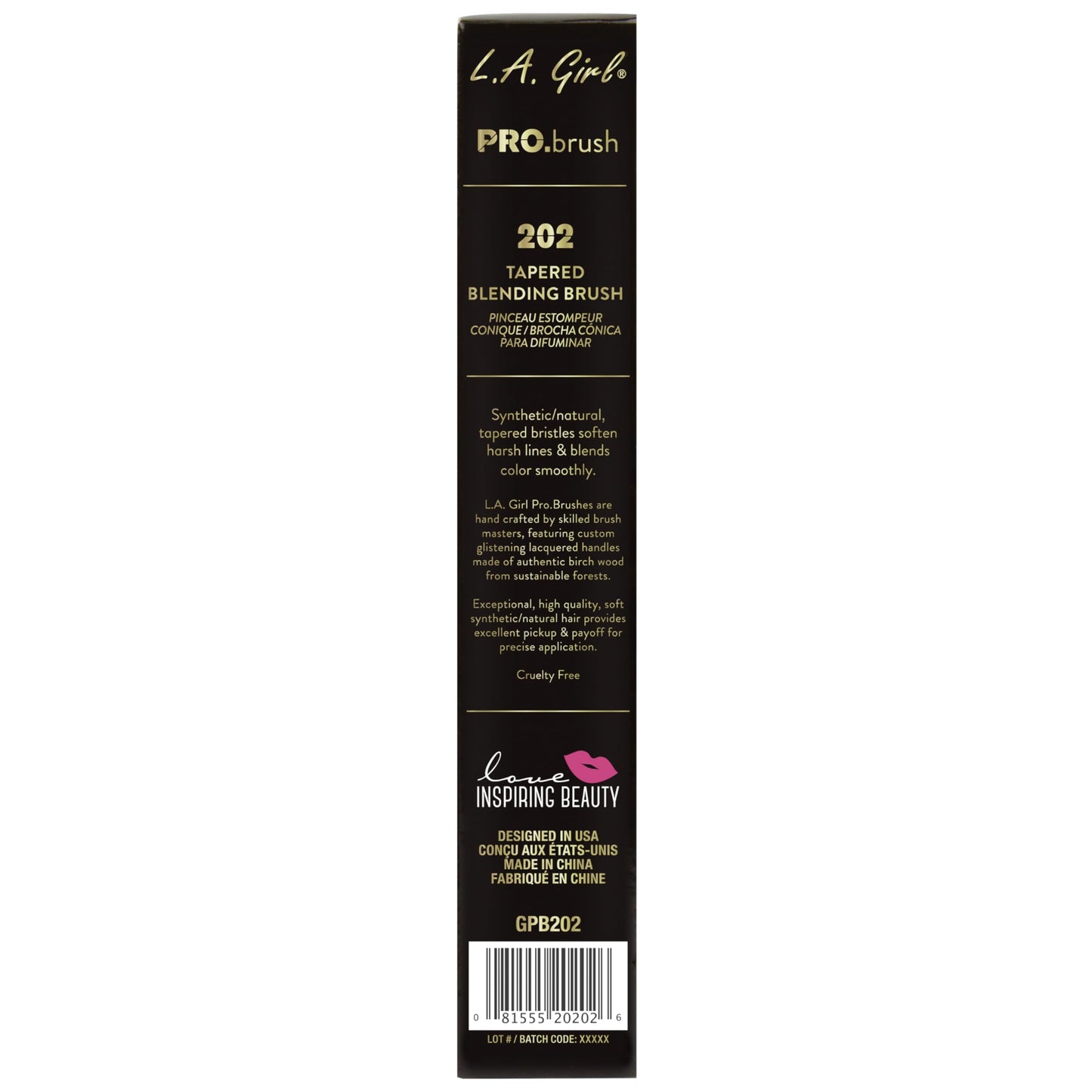 L.A. Girl Tapered Blending Brush GPB202 Beauty & Personal Care L.A. Girl