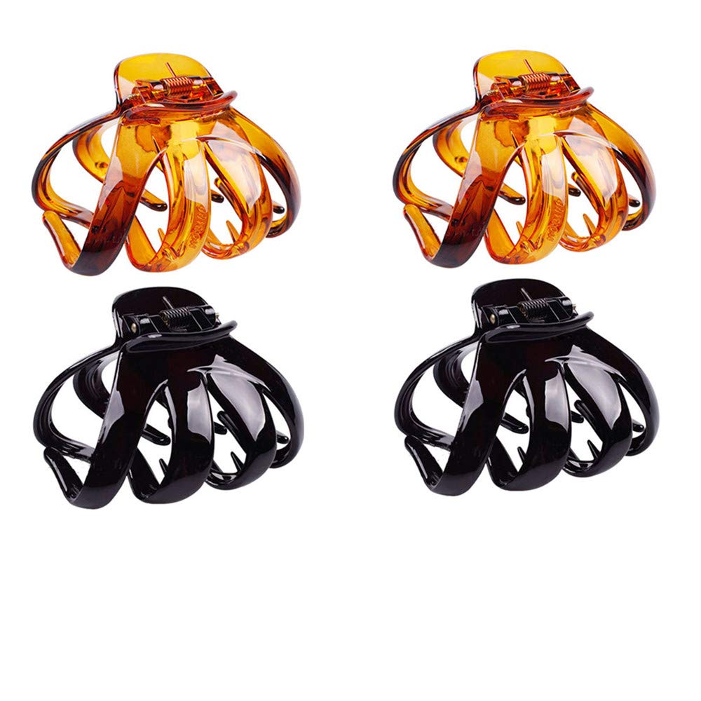 CONOFA 4 Pieces Classic Large Styling Octopus Hair Claw Clip Strong Holding Power Hair Clips Outdoor Hair Grip Hairpins Hairgrip for Women and Girls Beauty & Personal Care CONOFA