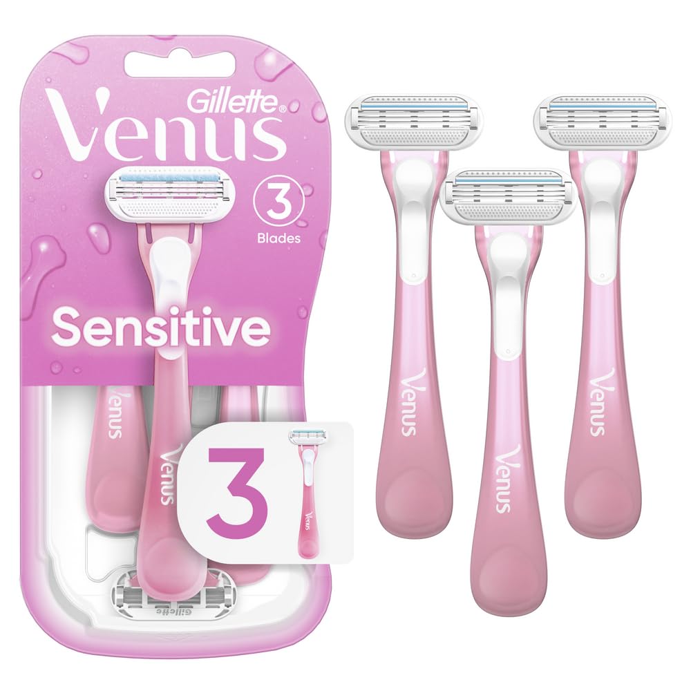 Gillette Venus Sensitive Women's Disposable Razors - Single Package of 3 Razors Beauty & Personal Care Gillette Venus
