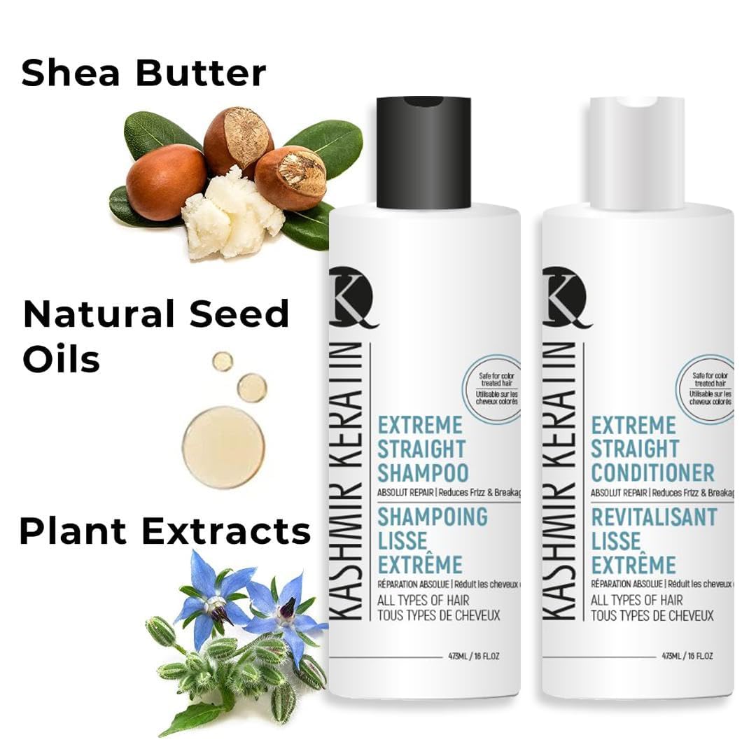 Kashmir Keratin Hair Care Kit (Extreme Straight + Extreme Conditioner) Beauty & Personal Care Kashmir Keratin